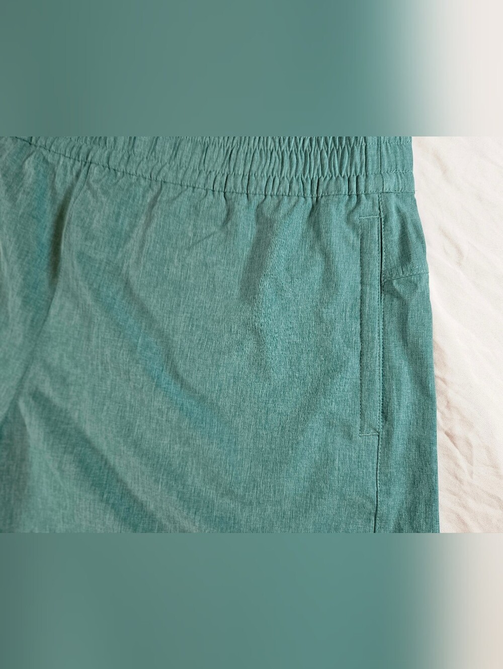 Eddie Bauer Womens Teal Green Elastic Waist Athletic Pull On Shorts Size Medium - Picture 3 of 16
